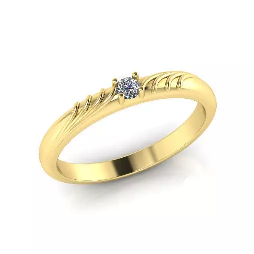 Solitaire ring Model 7362 3D print model_0