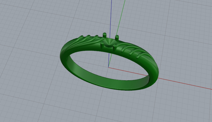 Solitaire ring Model 7362 3D print model_2