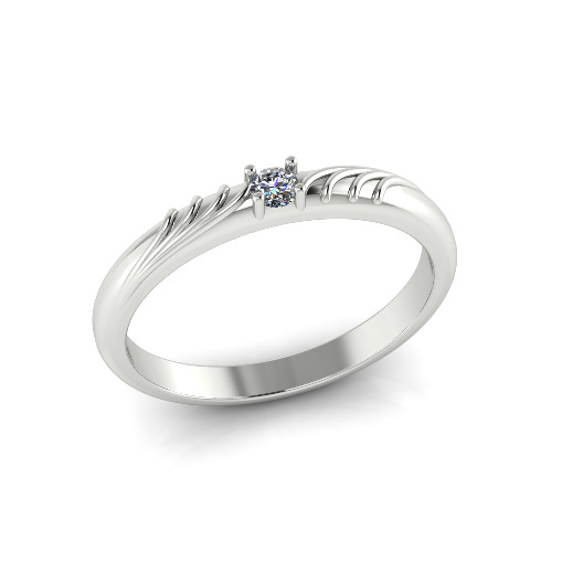 Solitaire ring Model 7362 3D print model_1