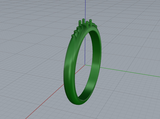 Solitaire ring Model 7362 3D print model_3