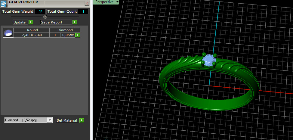 Solitaire ring Model 7362 3D print model_7