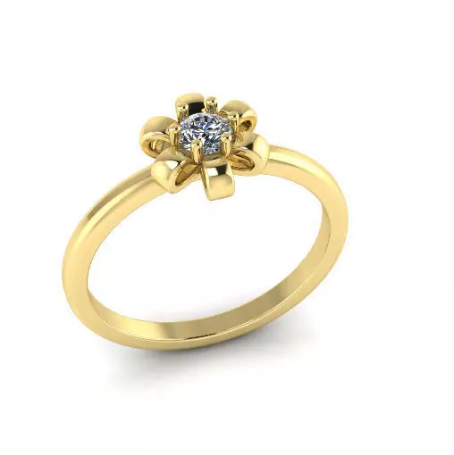 Solitaire ring Model 7355 3D print model_0