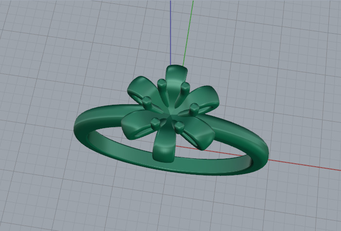 Solitaire ring Model 7355 3D print model_2
