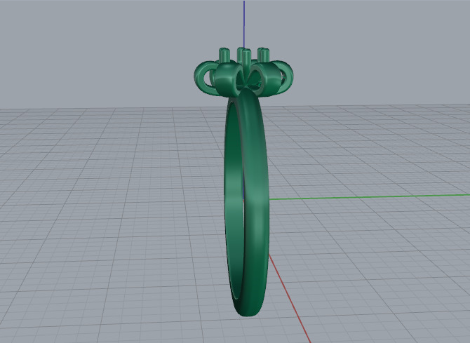 Solitaire ring Model 7355 3D print model_3