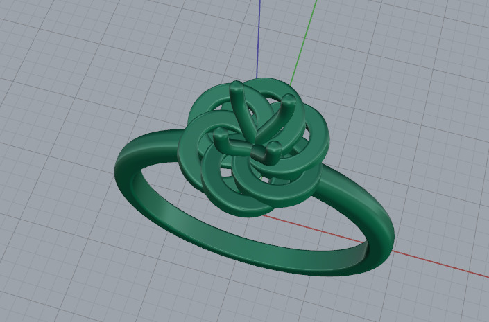 Solitaire ring Model 7352 3D print model_2