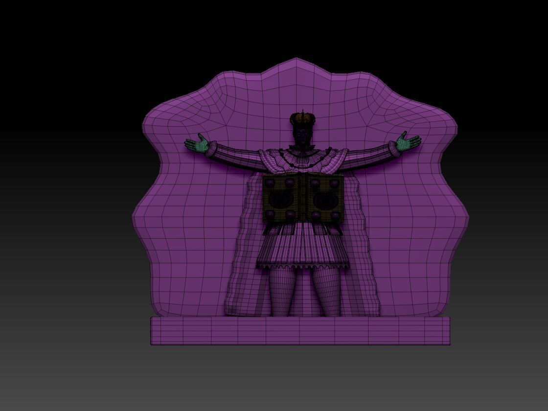 Royal King - Posed 3d Model Low-poly 3D model_4