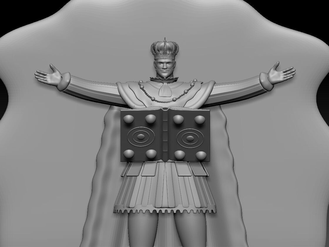 Royal King - Posed 3d Model Low-poly 3D model_1