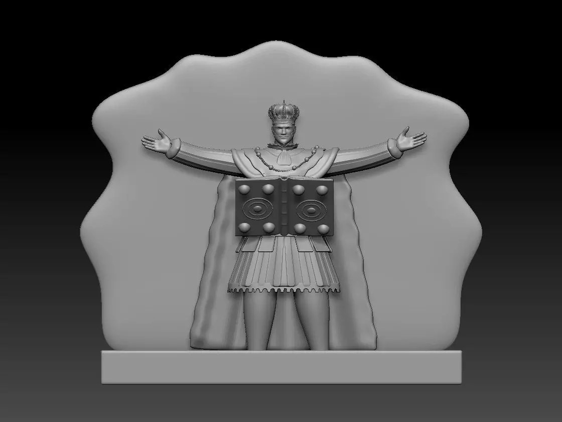 Royal King - Posed 3d Model Low-poly 3D model_0