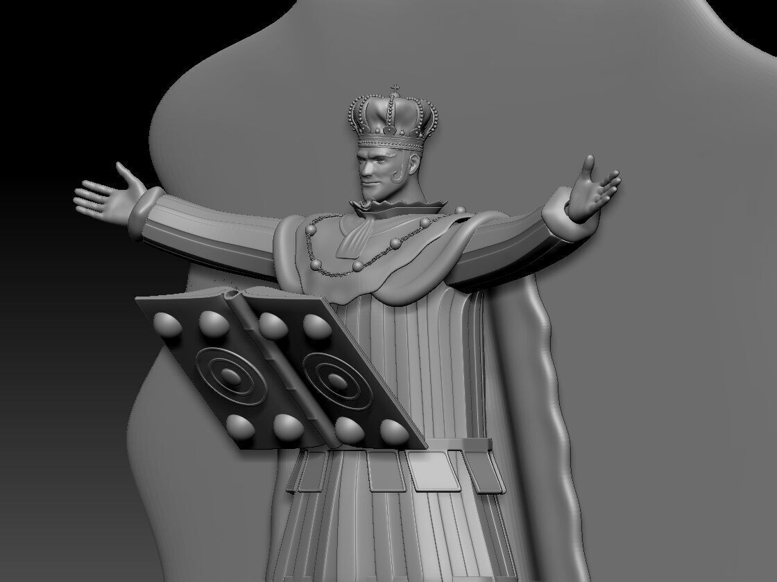 Royal King - Posed 3d Model Low-poly 3D model_2
