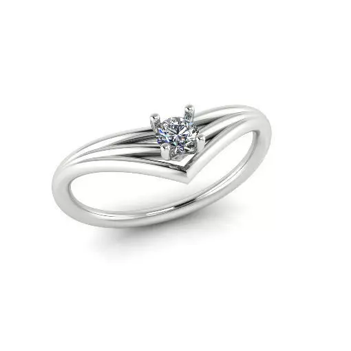 Solitaire ring Model 7349 3D print model_0