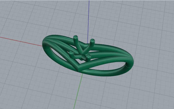 Solitaire ring Model 7349 3D print model_2