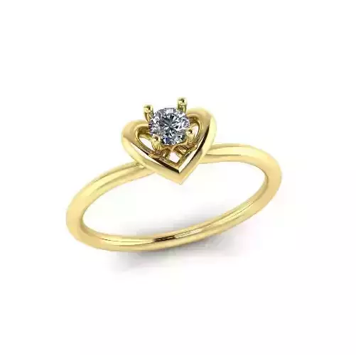 Solitaire heart ring Model 7347