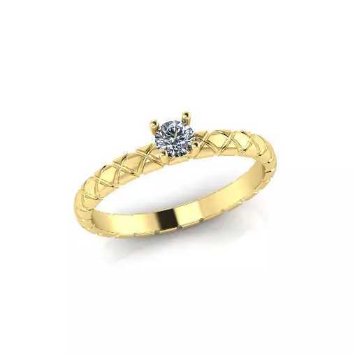 Solitaire ring Model 7341 3D print model_0