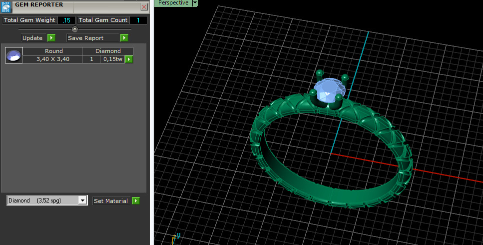 Solitaire ring Model 7341 3D print model_7