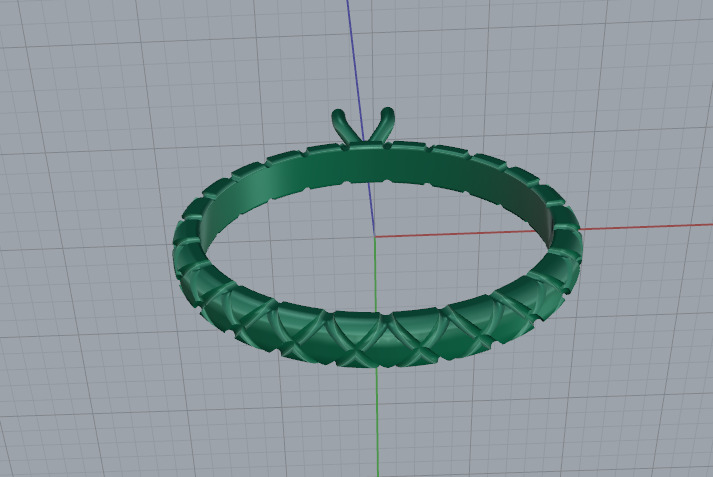 Solitaire ring Model 7341 3D print model_4