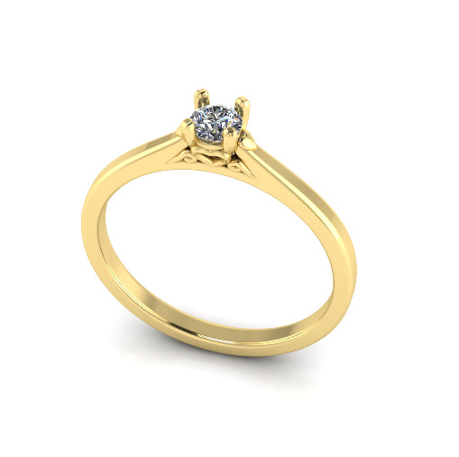 Solitaire ring Model 7336 3D print model_1