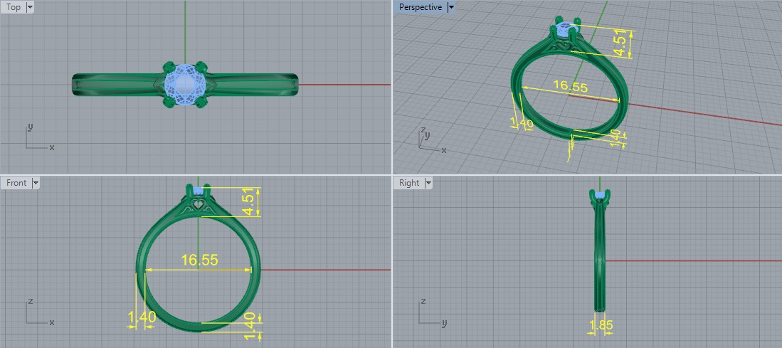 Solitaire ring Model 7336 3D print model_5