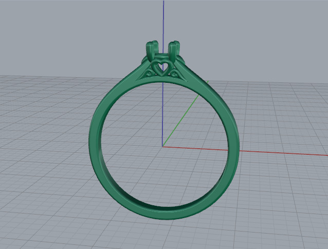 Solitaire ring Model 7336 3D print model_3