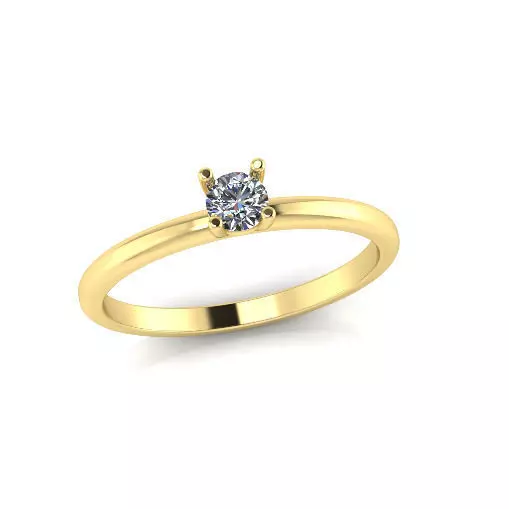 Solitaire ring Model 7335 3D print model_0