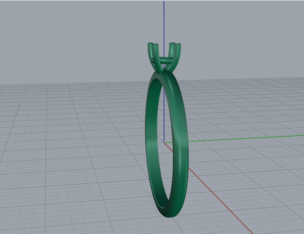 Solitaire ring Model 7335 3D print model_3