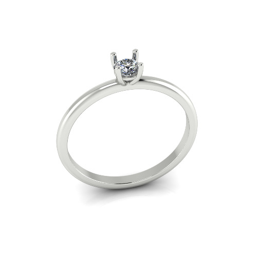 Solitaire ring Model 7335 3D print model_1