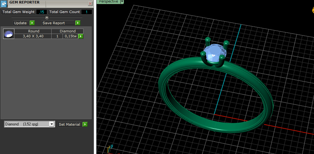 Solitaire ring Model 7335 3D print model_7