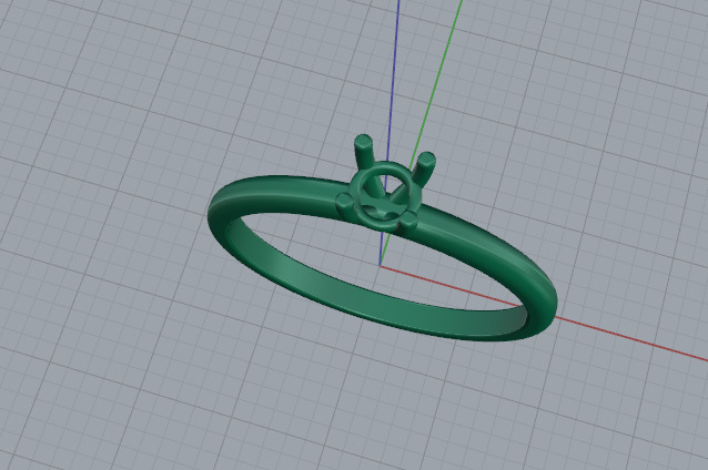 Solitaire ring Model 7335 3D print model_2