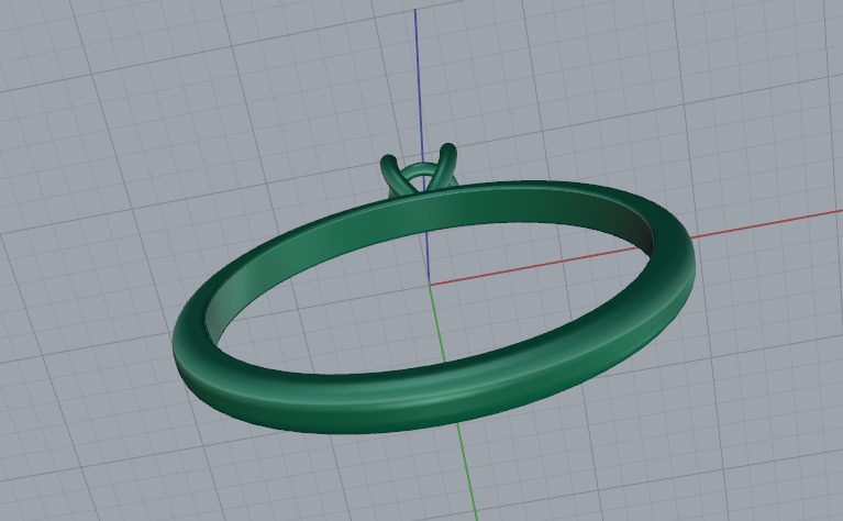 Solitaire ring Model 7335 3D print model_4