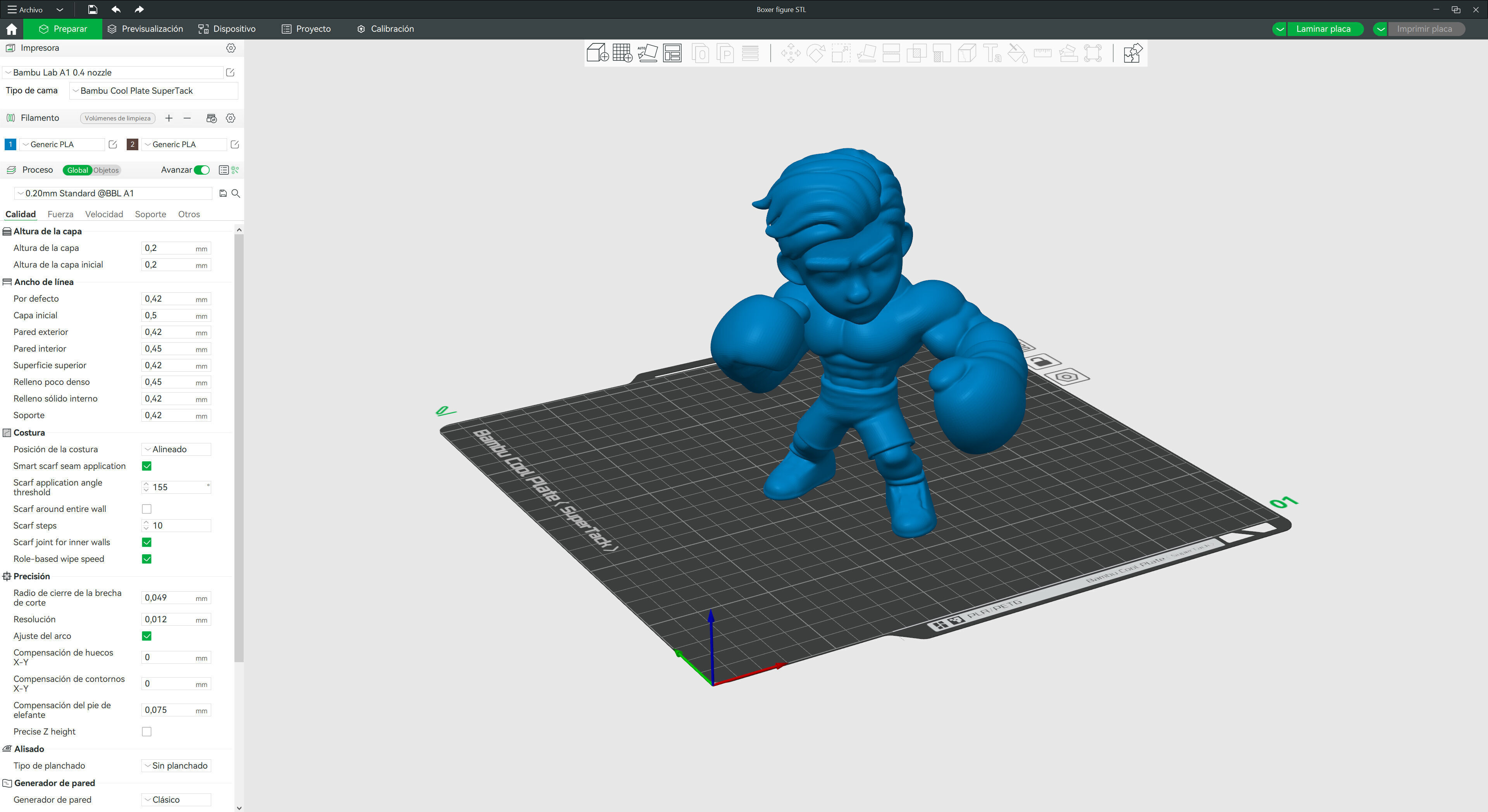 Boxer figure 3D print model_10
