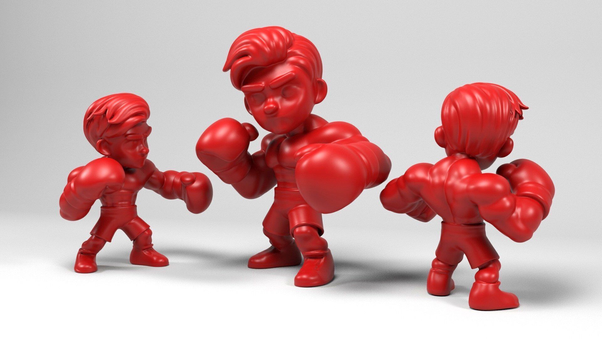 Boxer figure 3D print model_8