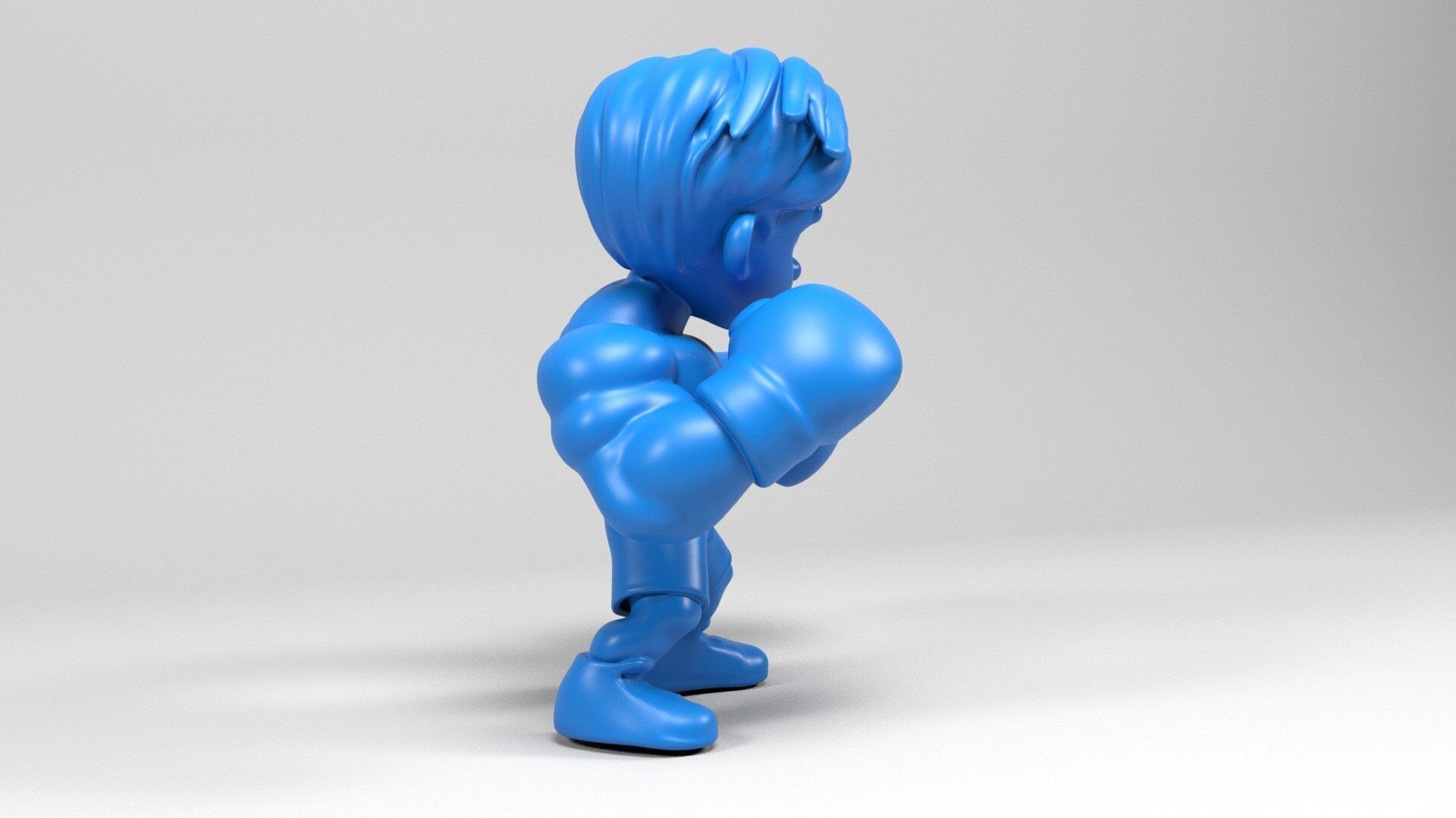 Boxer figure 3D print model_3