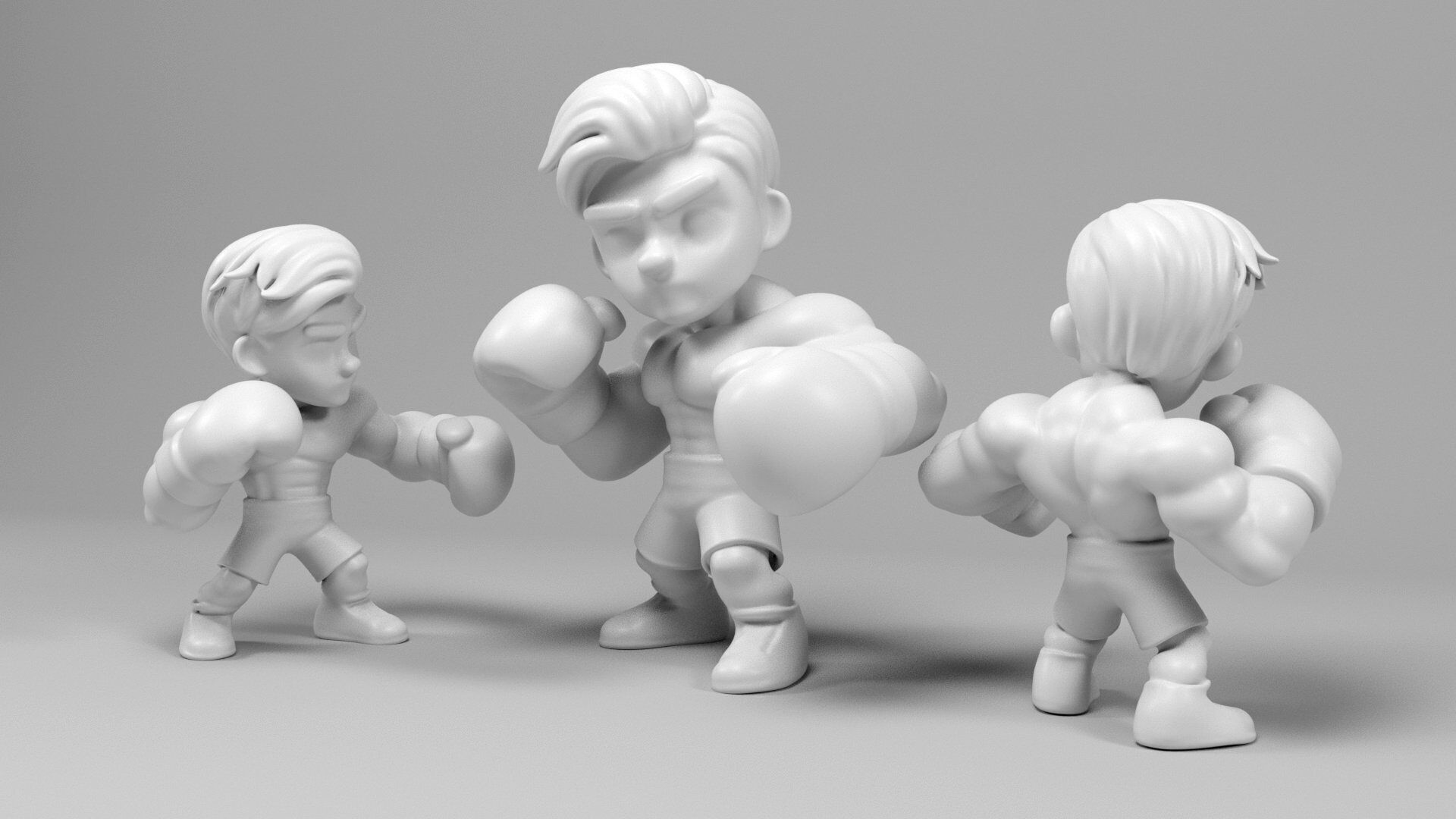 Boxer figure 3D print model_9