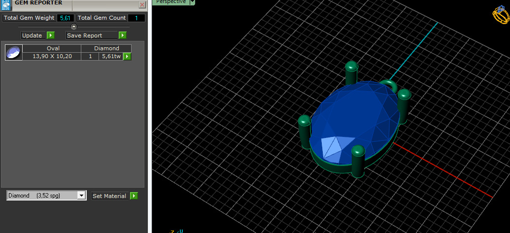 Oval pendant Model 7330 3D print model_7