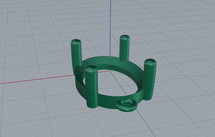 Oval pendant Model 7330 3D print model_3