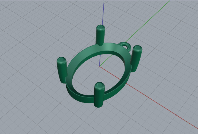 Oval pendant Model 7330 3D print model_2