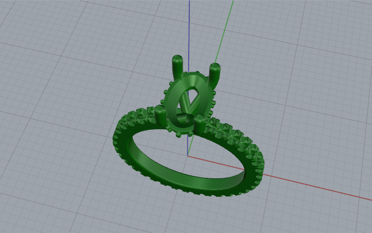 Solitaire ring Model 7322 3D print model_2
