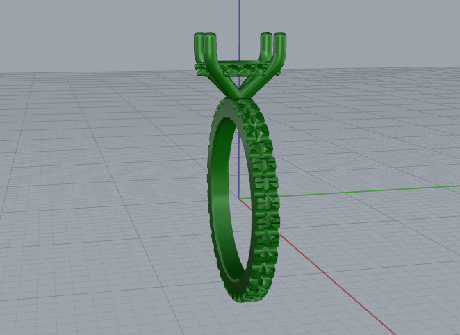 Solitaire ring Model 7322 3D print model_3