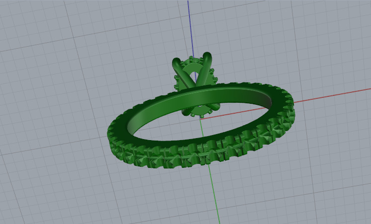 Solitaire ring Model 7322 3D print model_4