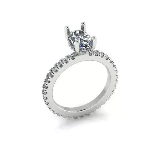 Solitaire ring Model 7322 3D print model_0