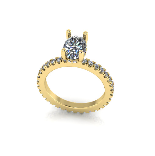 Solitaire ring Model 7322 3D print model_1