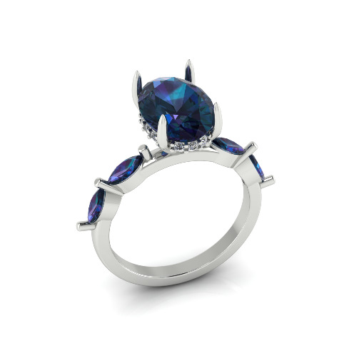 Solitaire ring Model 7321 3D print model_1