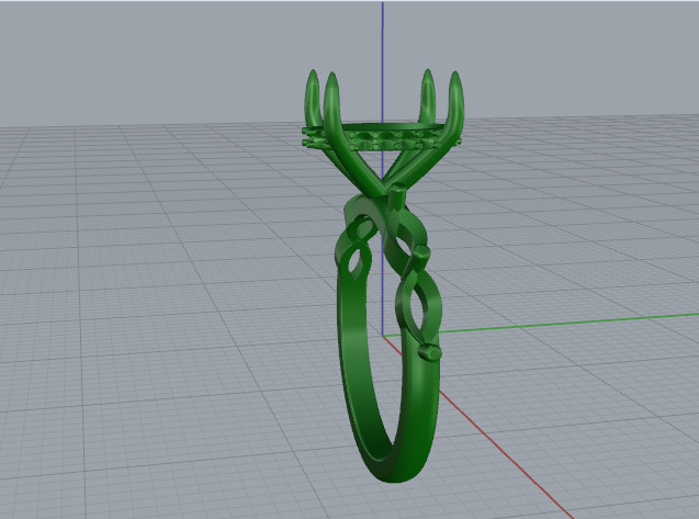 Solitaire ring Model 7321 3D print model_4