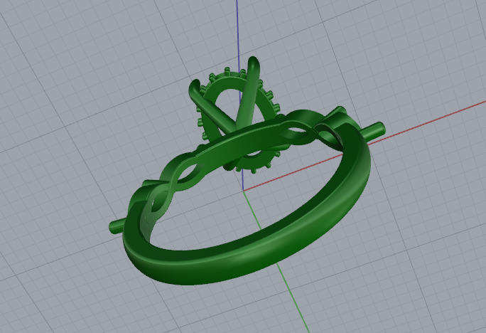 Solitaire ring Model 7321 3D print model_5