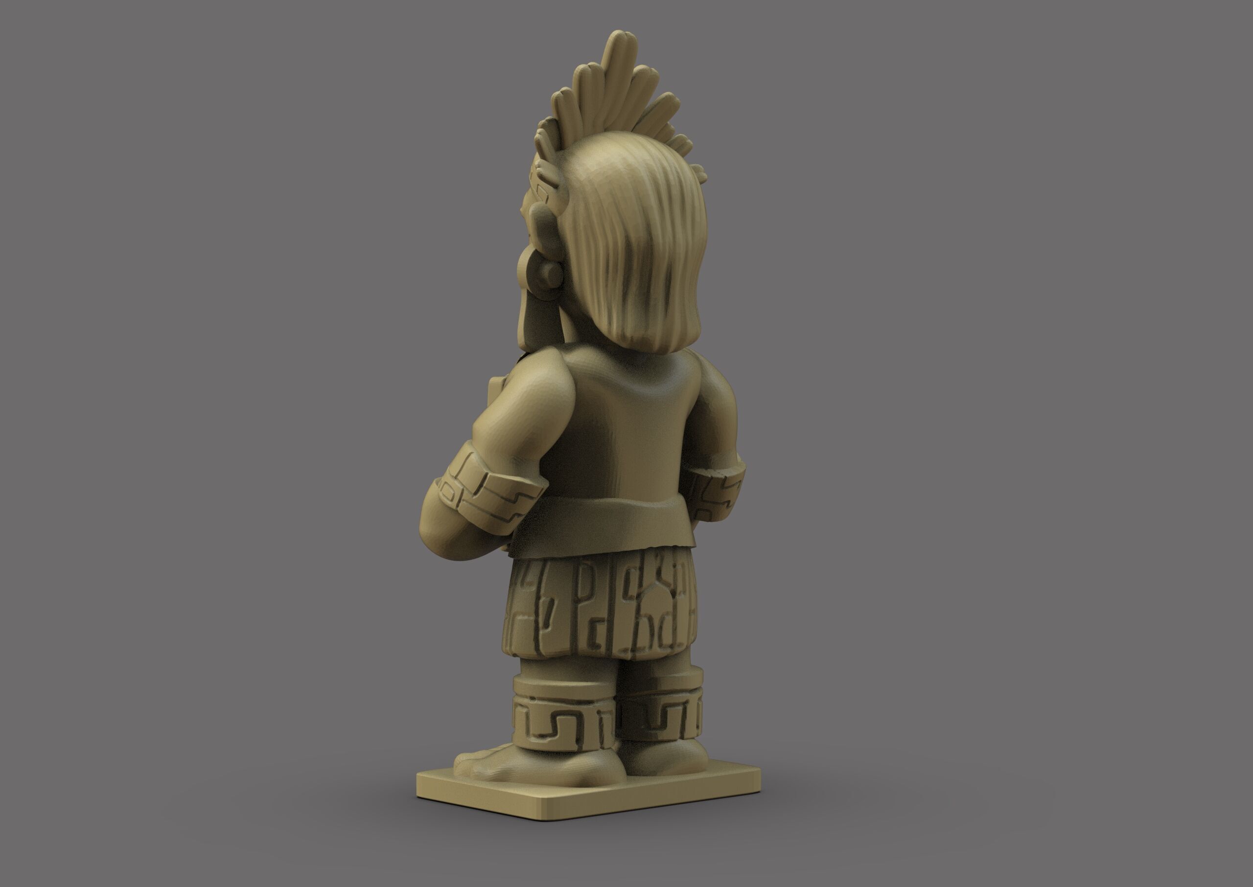 Mayan Figurine 3D print model_3