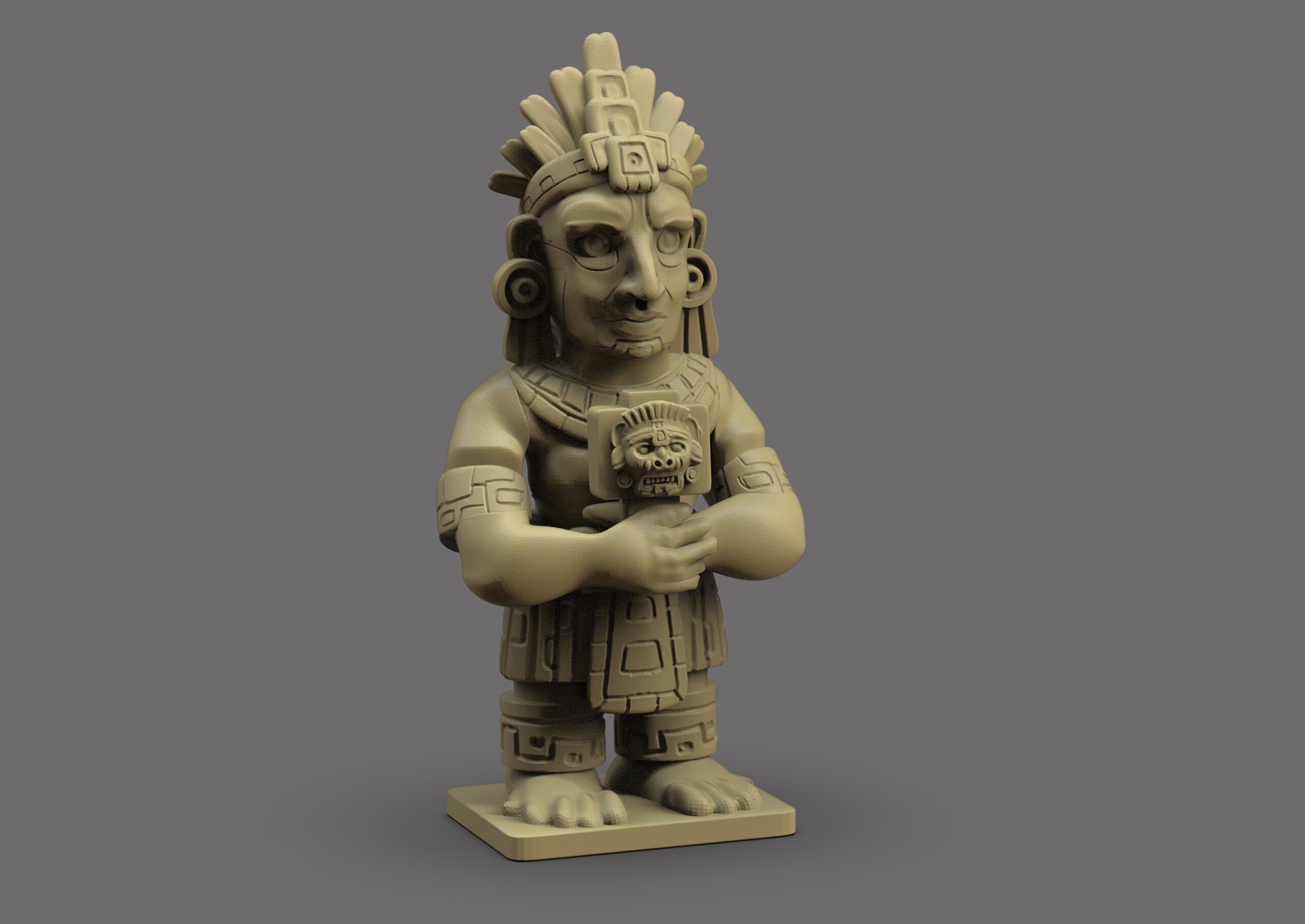 Mayan Figurine 3D print model_4