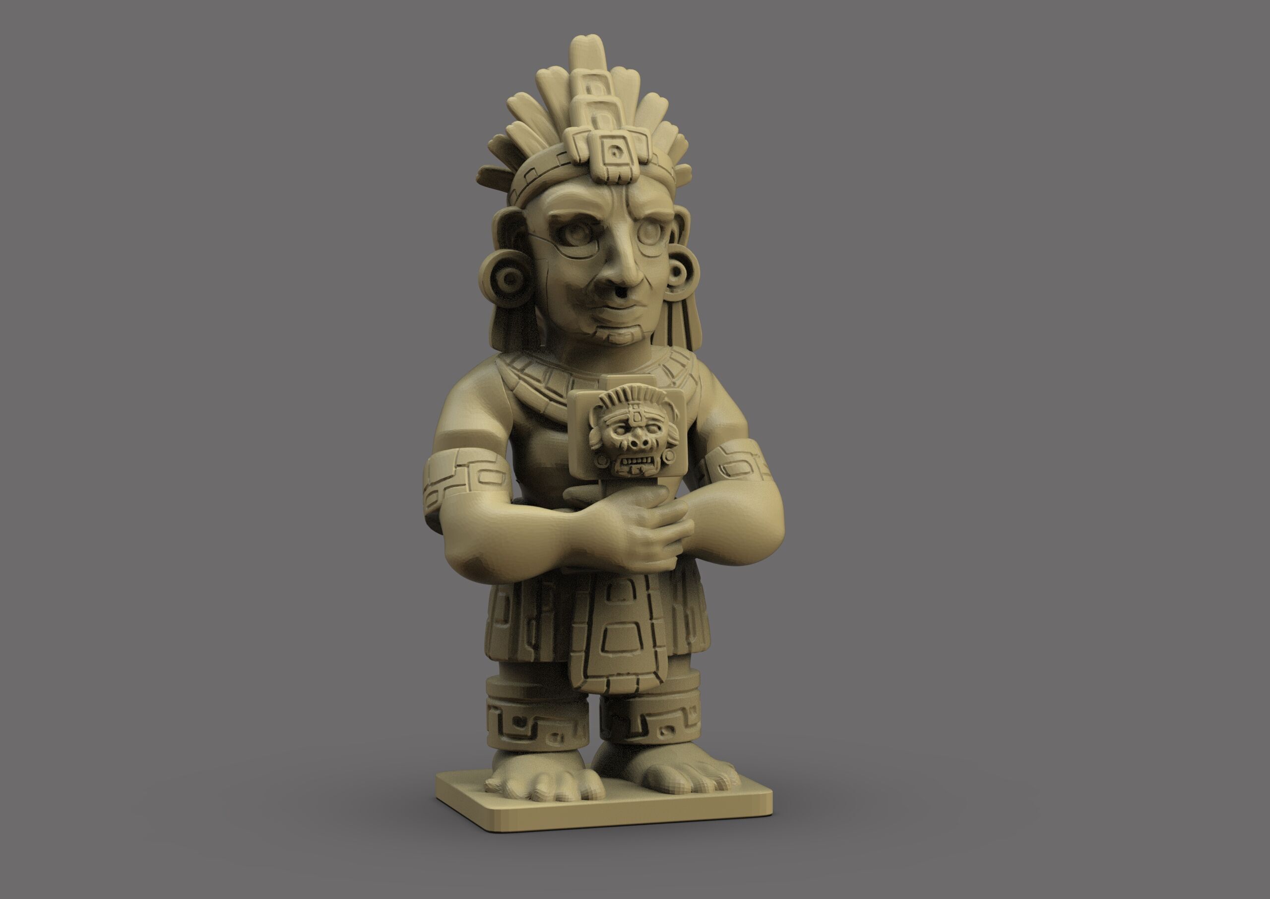 Mayan Figurine 3D print model_2