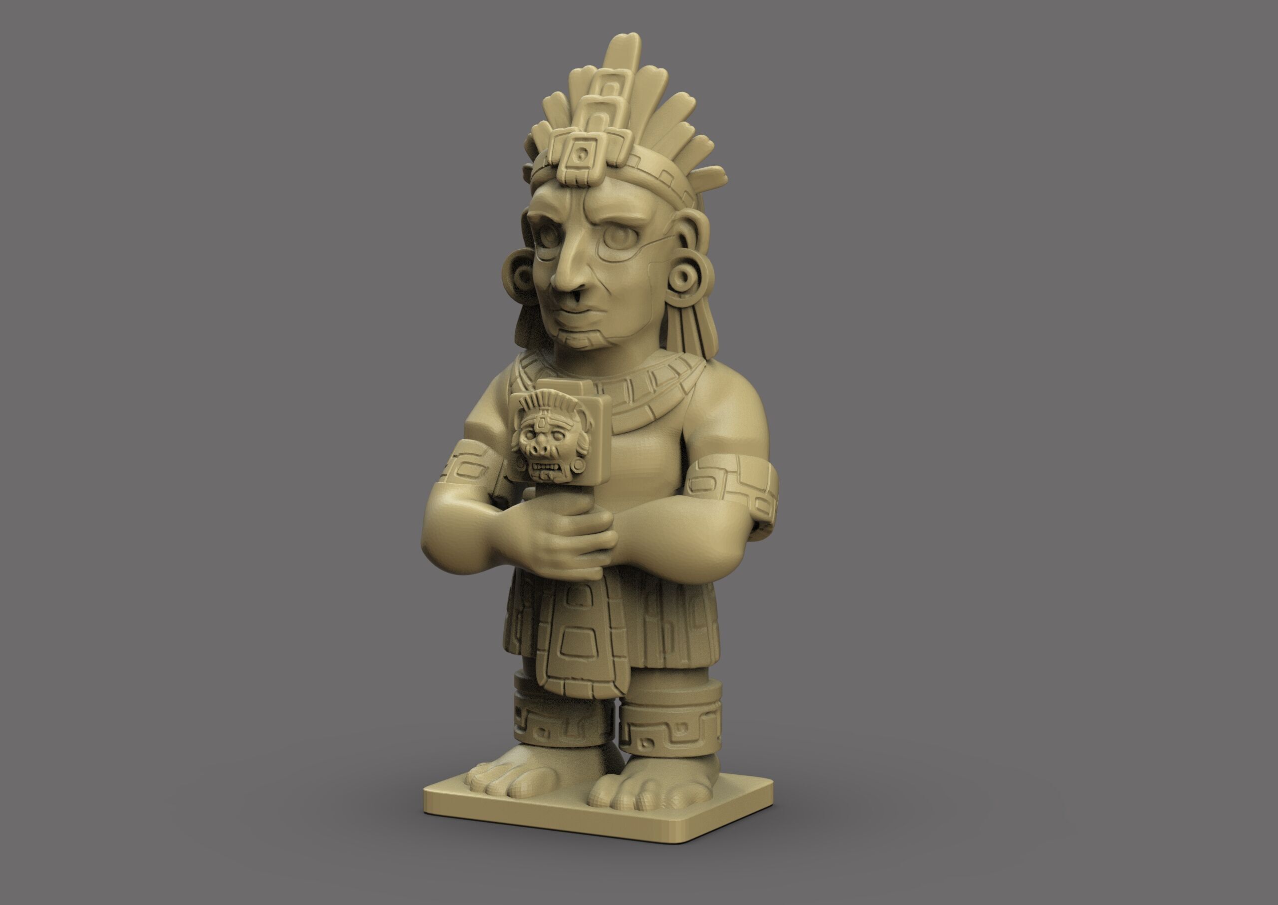 Mayan Figurine 3D print model_1