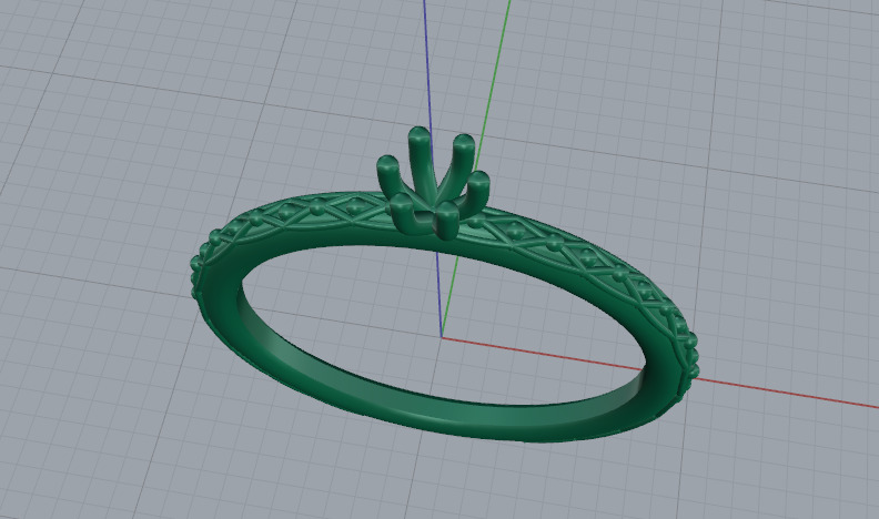 Solitaire ring Model 7383 3D print model_2