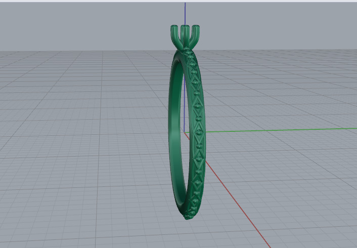 Solitaire ring Model 7383 3D print model_3