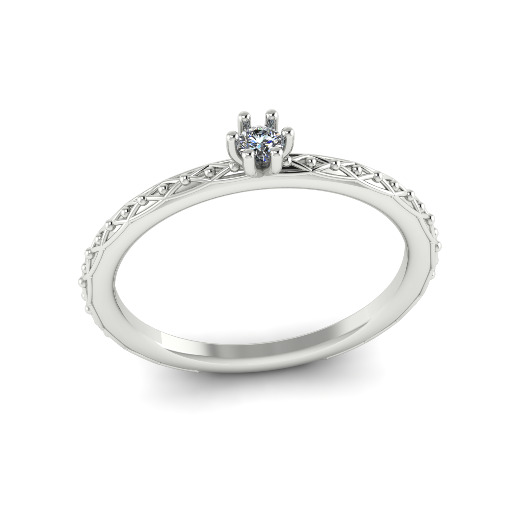 Solitaire ring Model 7383 3D print model_1